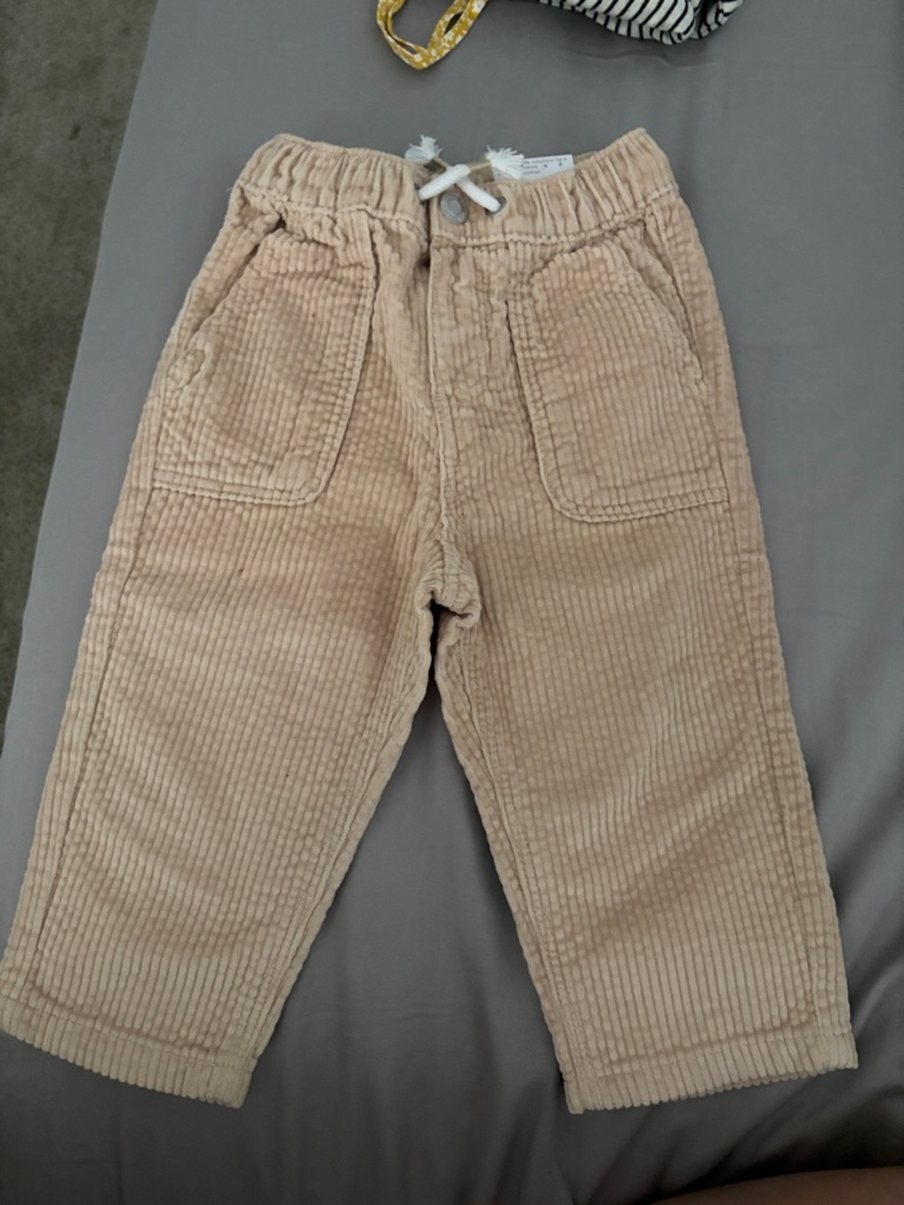 LC Lauren Conrad Tan Corduroy Pull-On Pants with Pockets